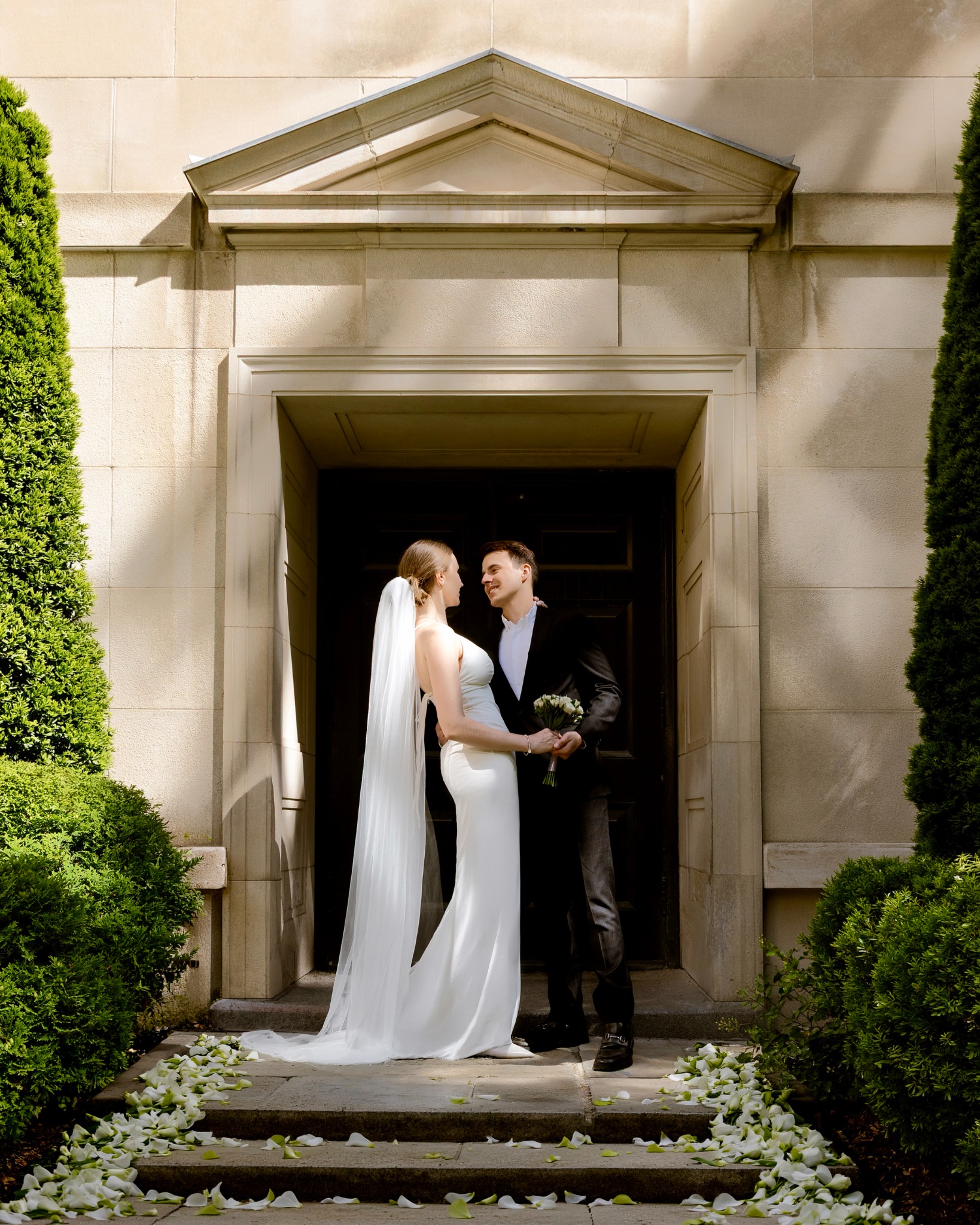 Elegant entrance portrait