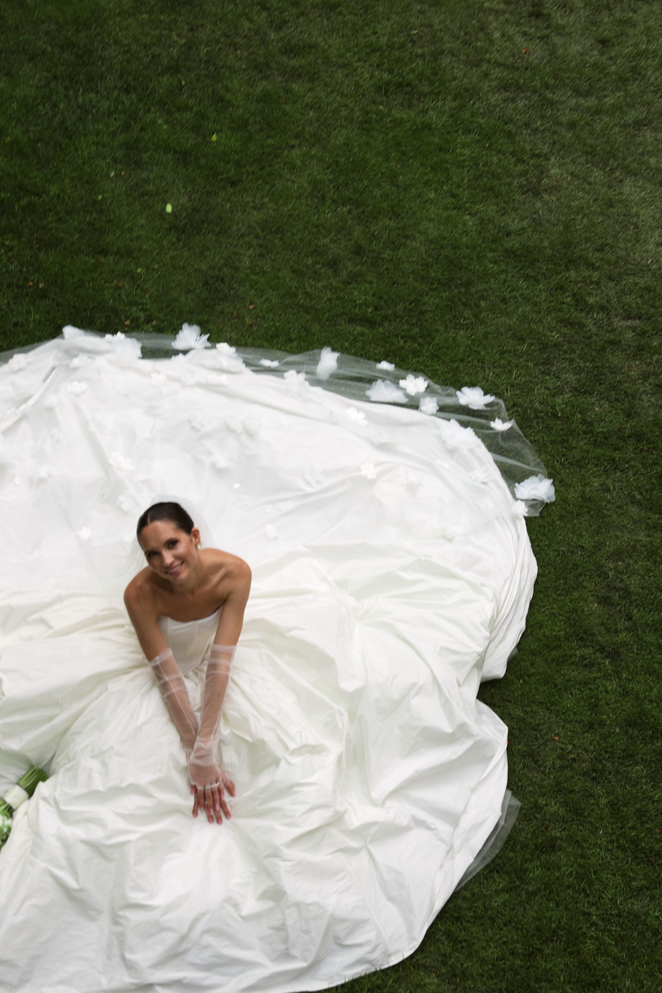 Bride from above